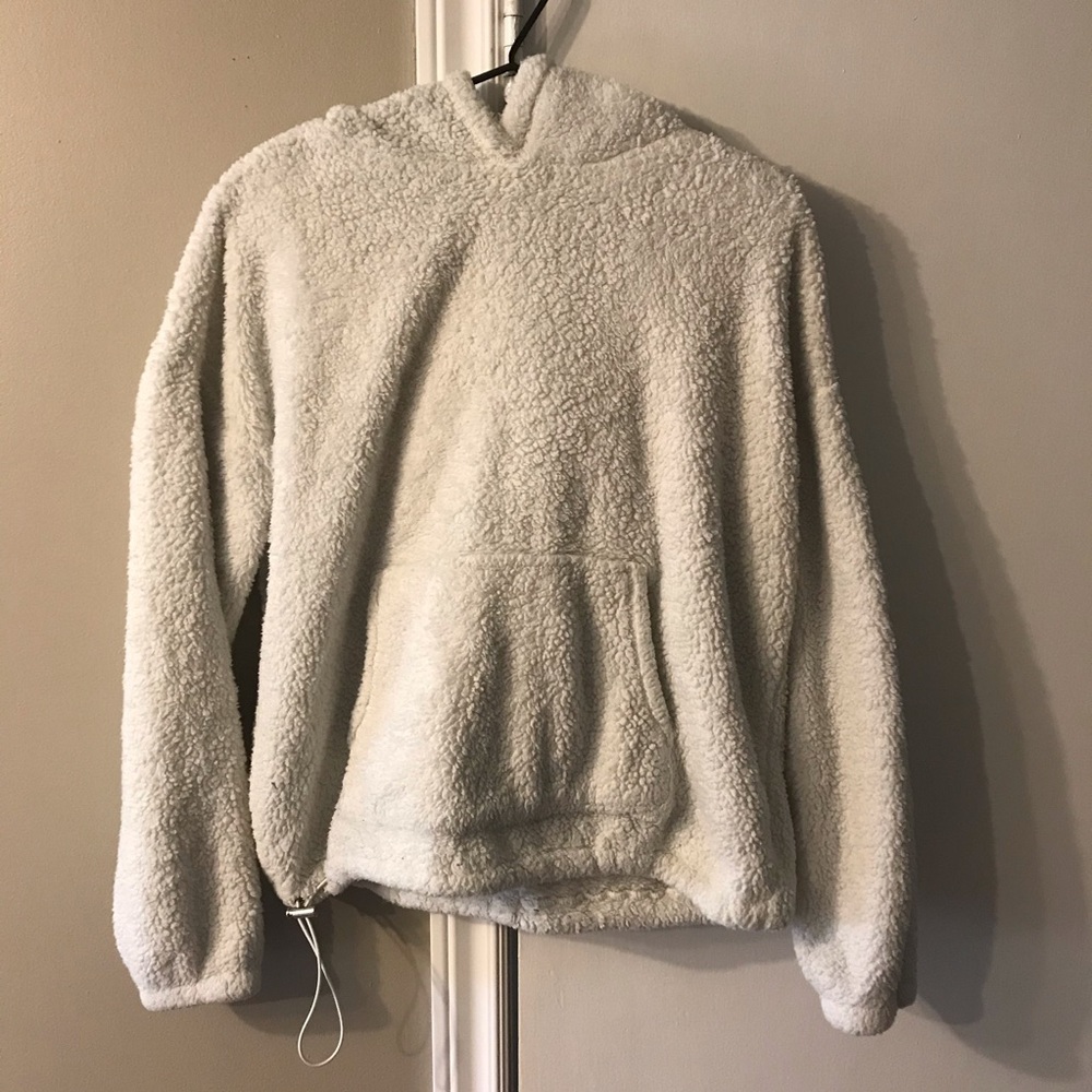 Fuzzy teddy bear sweater